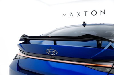 Maxton Design Heckspoiler Lippe passend für Hyundai Elantra N Mk7 schwarz Hochgl