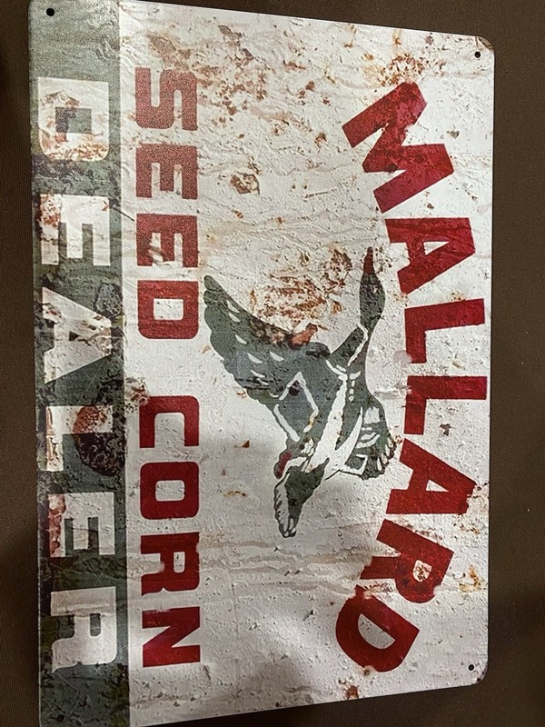 Mallard Seed Corn Dealer 8x12 Sign Great for Garage Man Cave