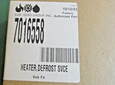 Sub Zero Refrigerator - DEFROST HEATER - OEM Part No. 7016558 - New! Open Box
