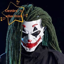 Joker Mask Dreadlock CyberpunkCosplay Mask Halloween Resin Customized ABS PE 1PC