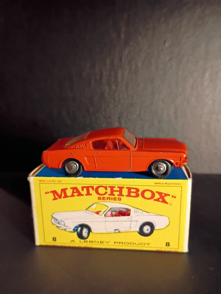 Matchbox редкая #8E7 Ford Mustang Fastback оранжевый 1966 VN/новый хрустящий оригинал E4 коробка - Изображение 3 из 4