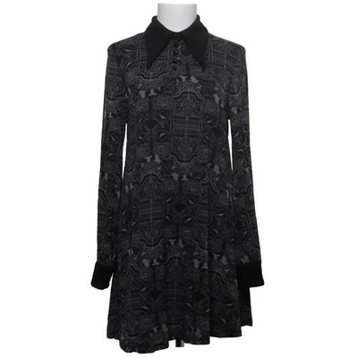 Killstar & Wednesday, Kleid, Größe: M, Schwarz/Grau, Elasthan/Viskose #6Kk