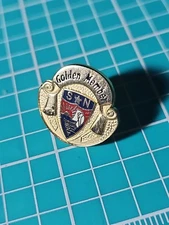 Vtg Sons Of Norway Golden Member Gold Tone Lapel Pin