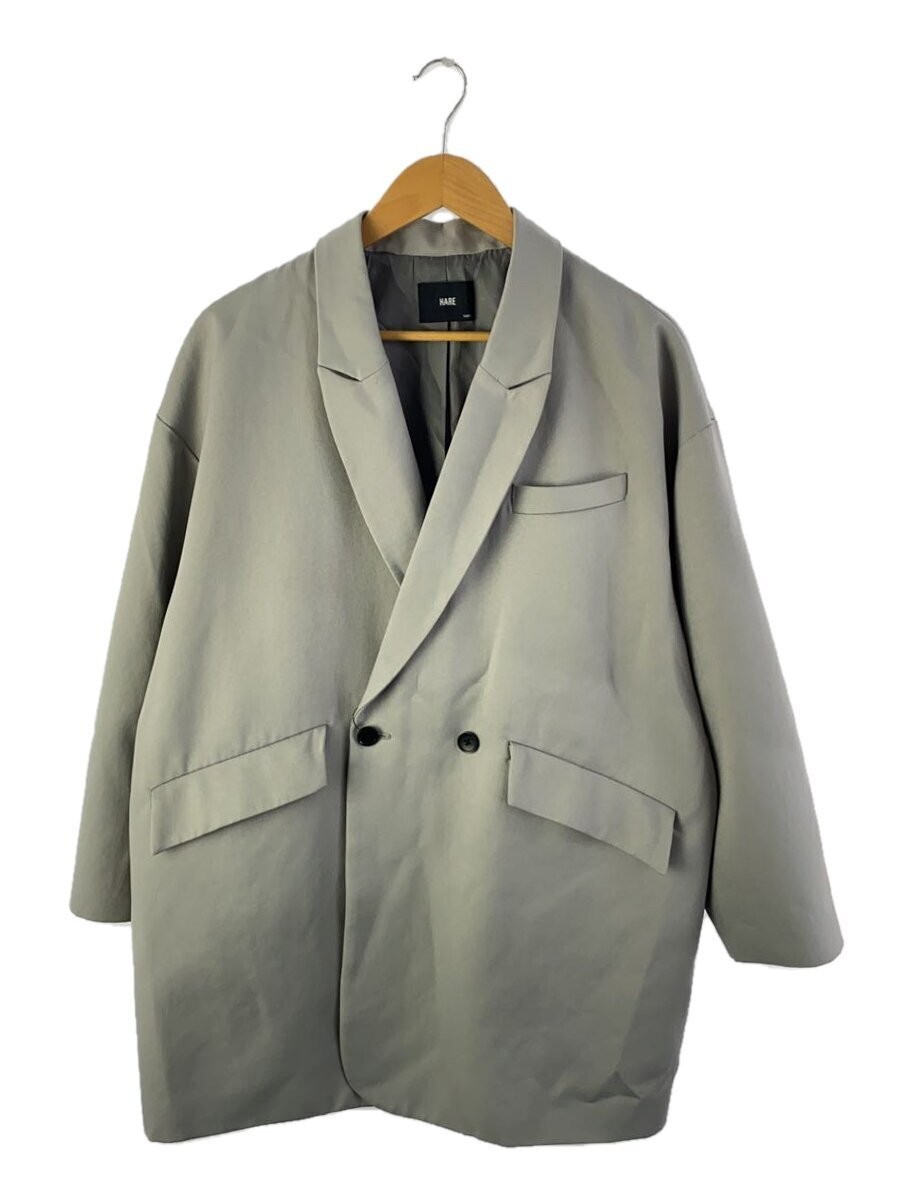 HARE Coat S Polyester Gray Solid Used 80s Fashion… - image 1