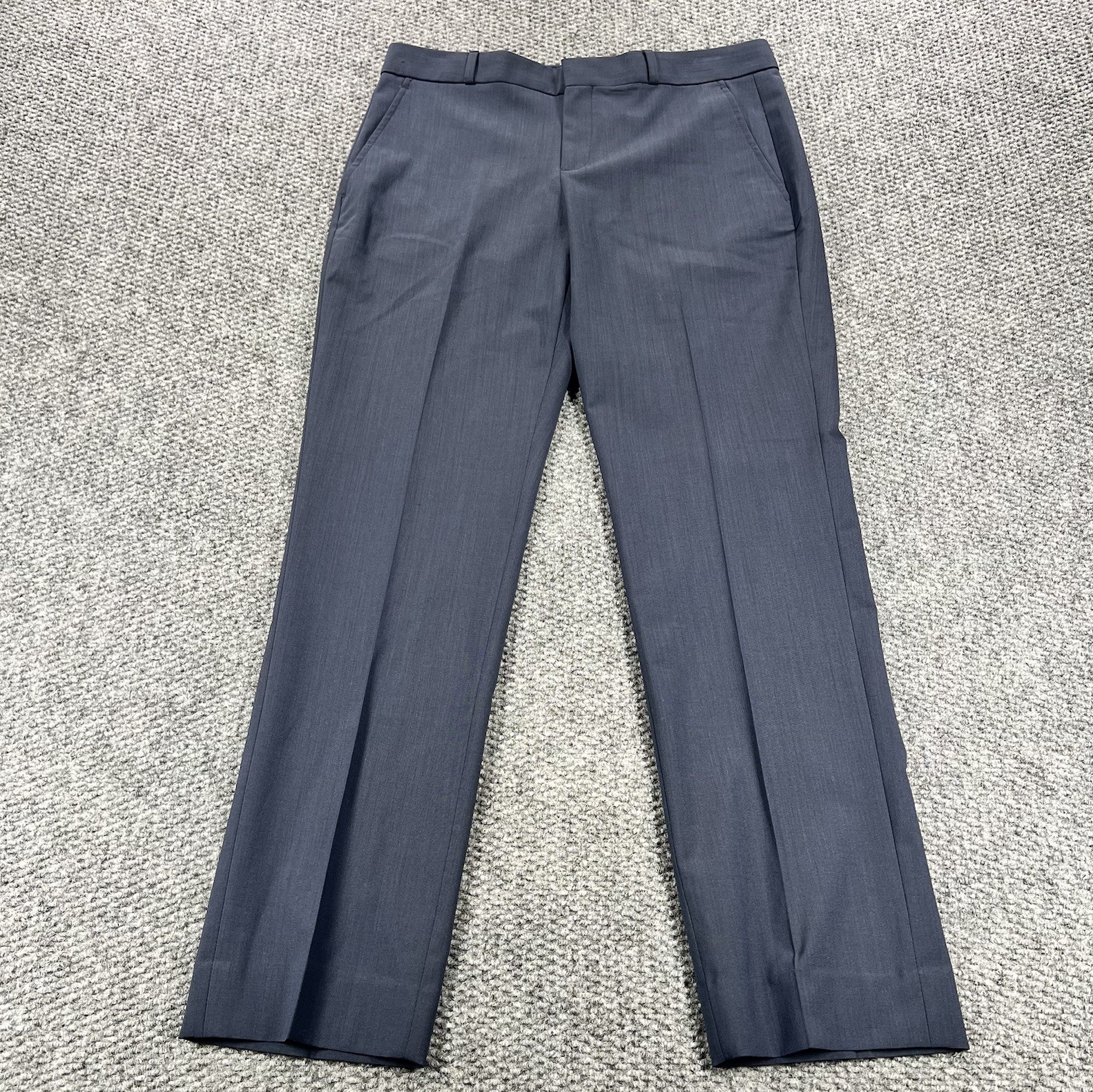 Banana Republic Ryan Pants Women’s 8 Blue  Lightweight Wool Blend Straight Dress