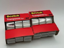 2-3 Ct Packs Scotch Transparent Tape Easy Cut Dispenser Clear 3/4"x250" 6 Total