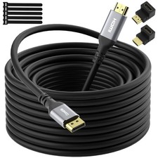 4K DisplayPort to HDMI Cable - 35FT, High Speed Active, Supports 4K60Hz, 2K12...