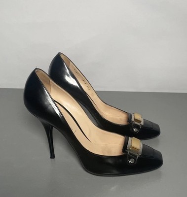 CASADEI Black Patent Leather Pumps Size 9.5 B