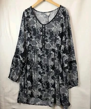 eql kerrits women's tunic dress 1x paisley