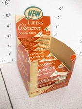 LUDEN'S cough drops 1950s store display candy box FULL