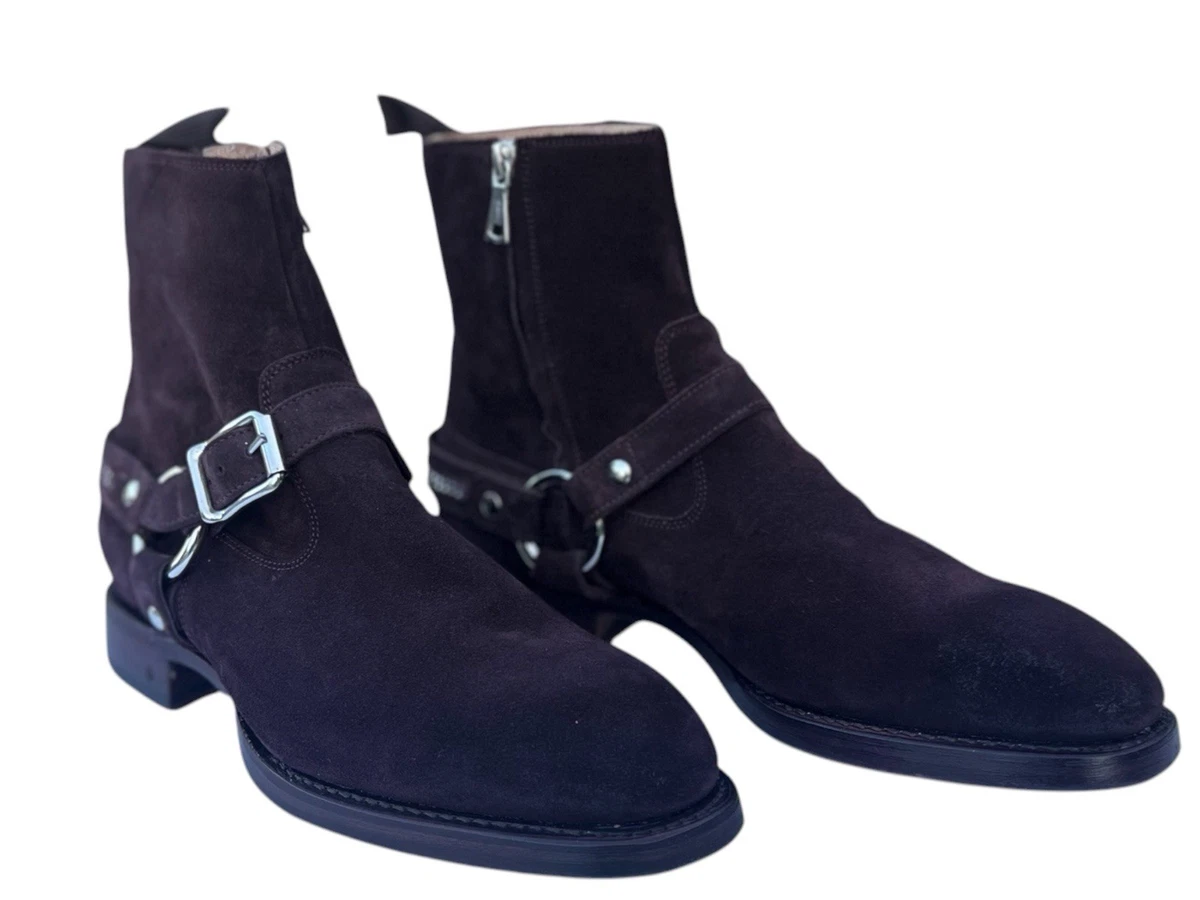Suede Zip Biker Boots for Men for sale | eBay