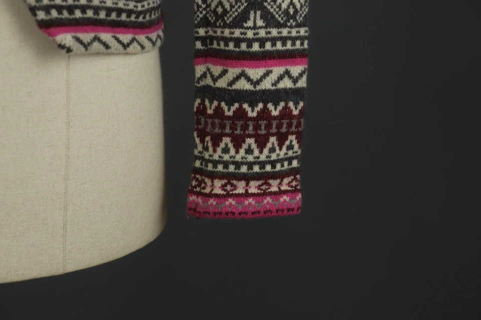 Cardigã Odd Molly multicolorido Fair Isle manga longa entalhe lapela tamanho 0 - Imagem 4 de 4