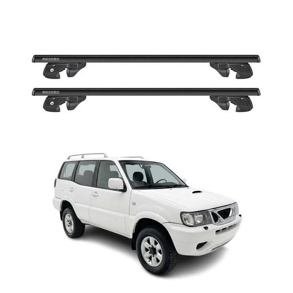 DachträGer GrundtäGer FüR Nissan Terrano II R20 1993-2005 Alu TÜV Schwarz 2Tlg-image
