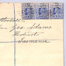 NEW SOUTH WALES Cover *HAY* STARBURST NUMERALS Reg Australia NSW 1901 XK295