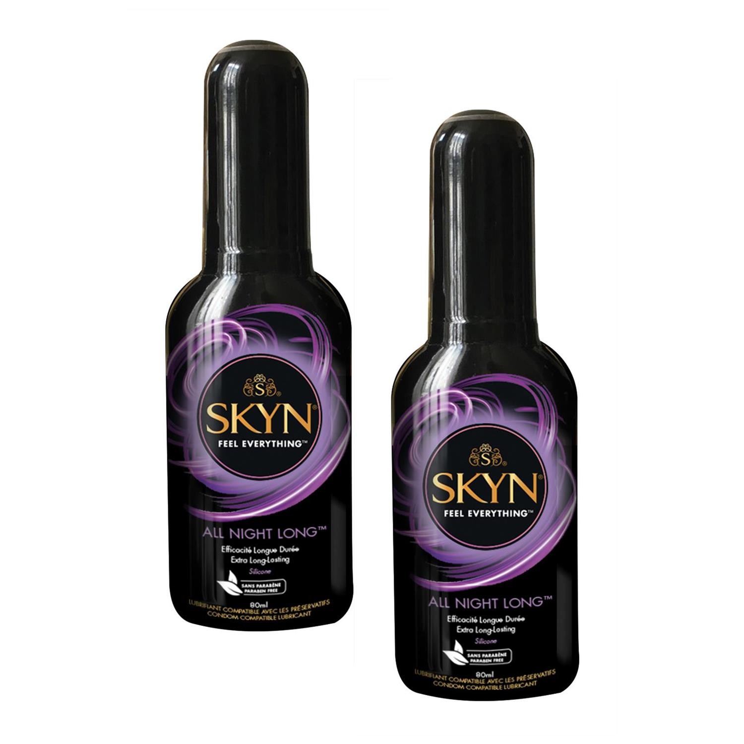 SKYN All Night Long Gel Lubrifiant Intime Silicone Anti Sécheresse Lot de 2 Flacons