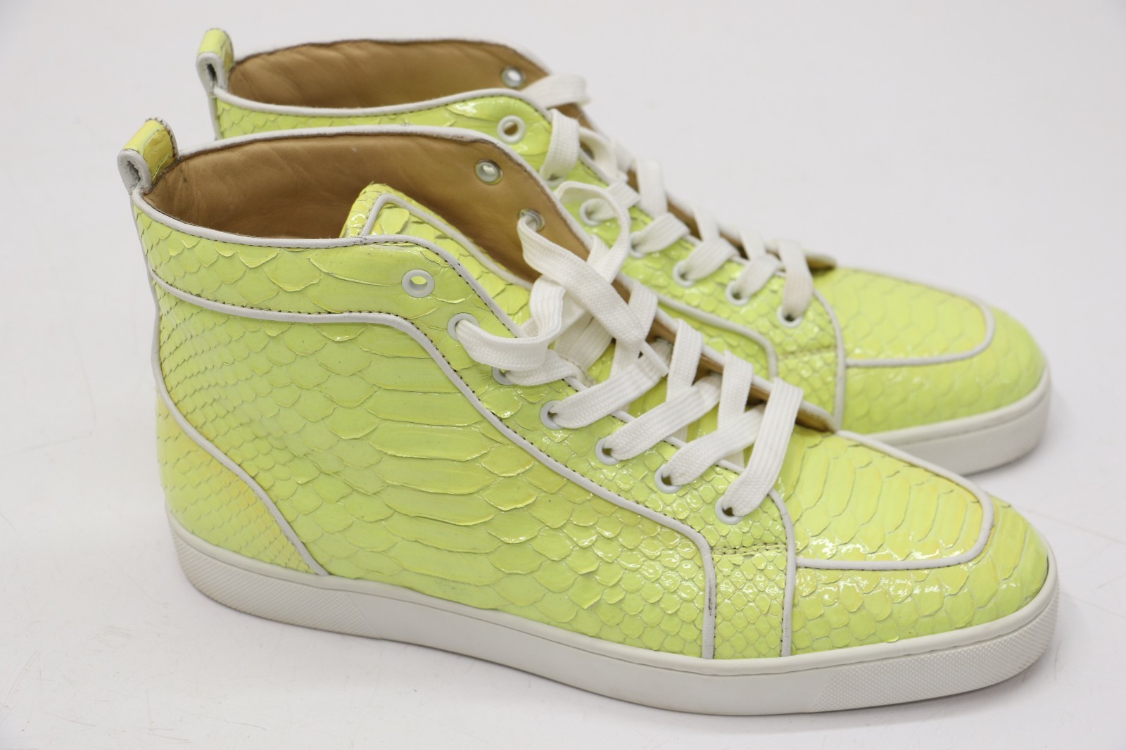 Christian Louboutin Python Trim Embellishment Sne… - image 2