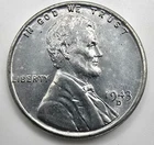 1943 D Steel Wheat Cent Cracked Skull AU/AU+ Die Mint Error Penny Type Coin WWII
