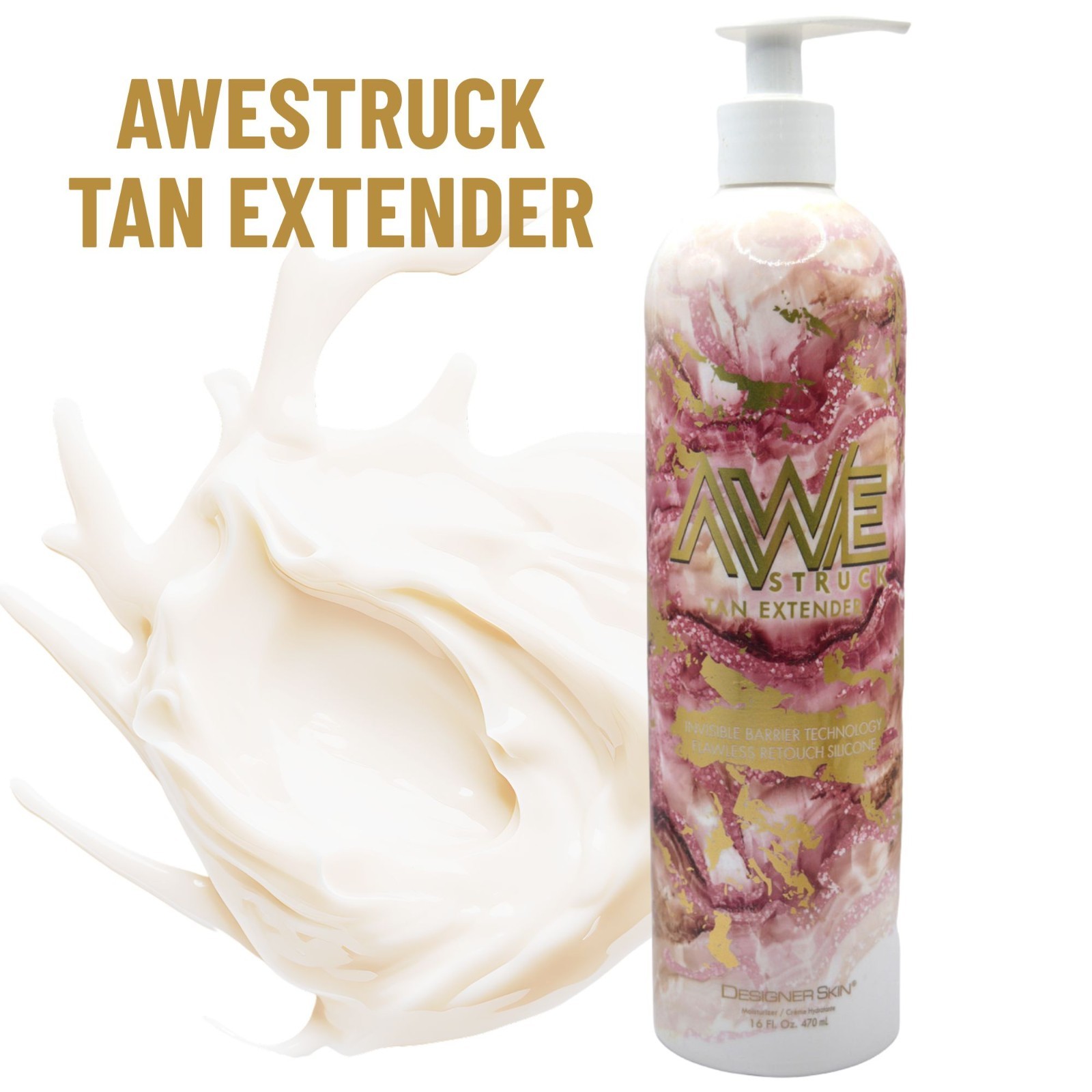 Designer Skin AWESTRUCK 16oz Moisturizer Tan Extender Body Lotion After Tan Care