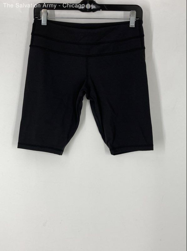 Lululemon Womens Black Elastic Waist Activewear Biker Shorts Size 8
