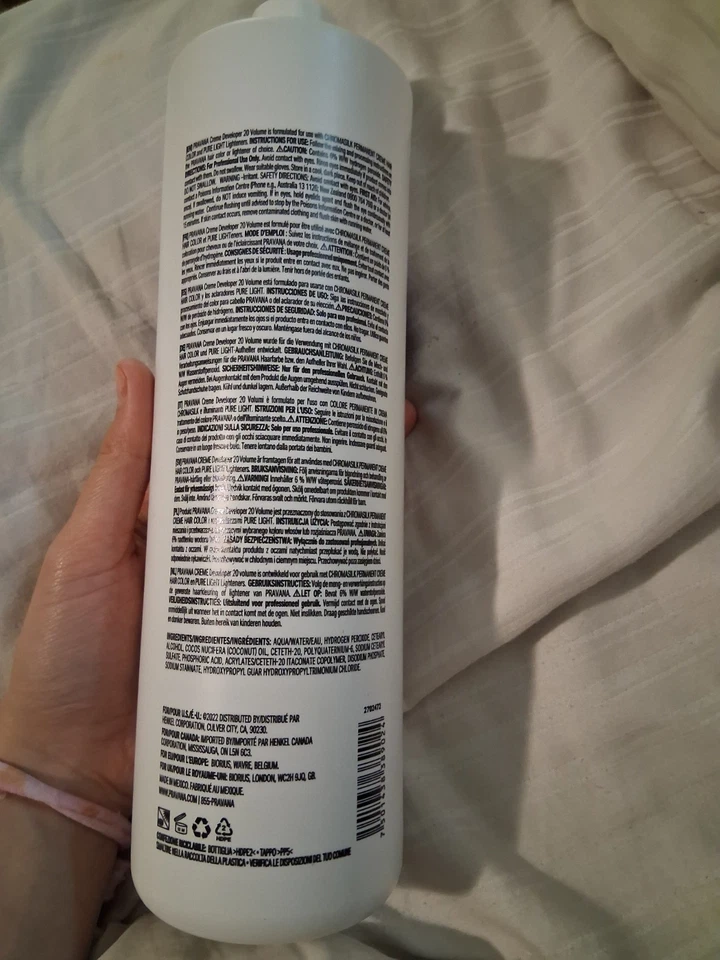 PRAVANA 20 Volume Creme Developer – 33.8 fl oz / 1L – Formulated with Bonding... - Image 3 of 3