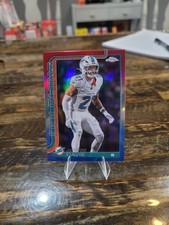 ASHTYN DAVIS 2025 Topps Chrome NFL RED WHITE BLUE REFRACTOR #194 Dolphins