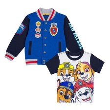 Paw Patrol Toddler Varsity Jacket and Graphic T-Shirt Set, Officially...
