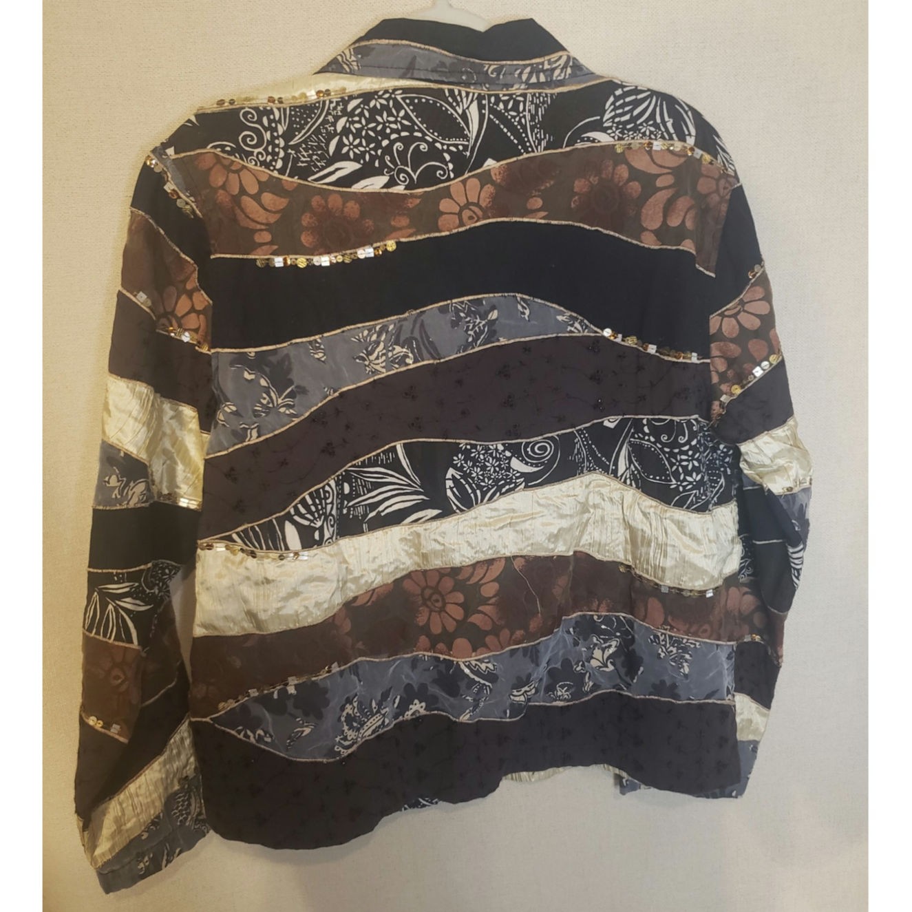 Units Vintage Patchwork button-Up Jacket Large Be… - image 2