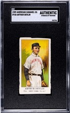 1909 American Caramel Arthur Devlin E91B Giants SGC Authentic