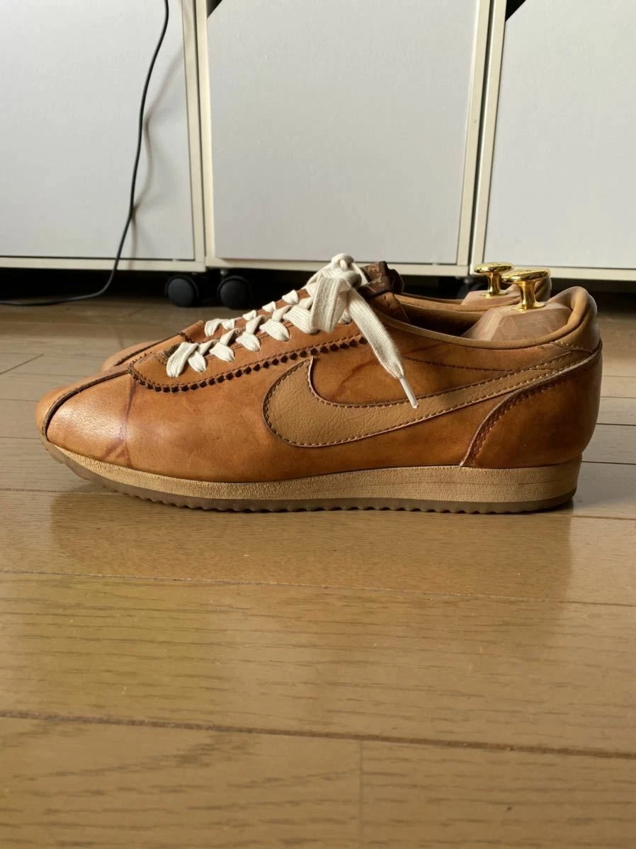 NIKE Le Village Brown Men's Sneakers size US10H Made in USA 80s Vintage Used