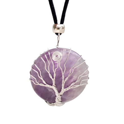 Ciondolo Lunare In Ossidiana Nera Con Albero Della Vita - Foto 2