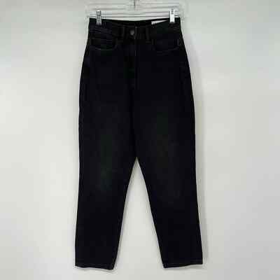 Collusion x006 Mom Jeans Women's Size 26 Washed Black High Rise Cotton  Tapered