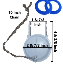 Eljer C04011 ABS Constructed; 2 inch, Toilet Flapper with Two Extra Silicone