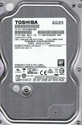 Toshiba HDD 中古品 TOSHIBA DT01ABA100V 1TB SATA 4台 ⑦ 3.5