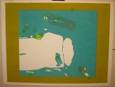 SYLVIA BIRCH HALPERIN ABSTRACT 'Under the Sea' Lithograph - Listed Chicago AIC