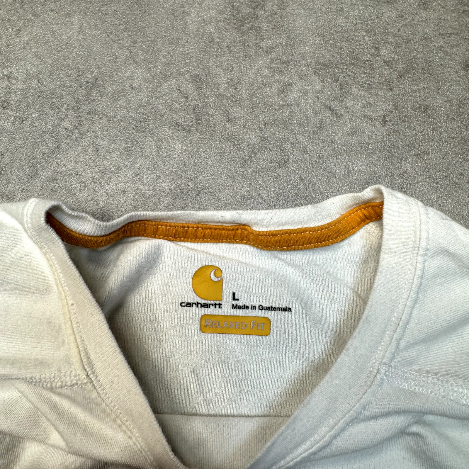 Carhartt T-Shirt Mens Y2K Short Sleeve Pocket Workwear Tee, White, Large image 7
