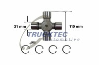 Trucktec Automotive Gelenk LäNgswelle FüR Mercedes-Benz Vario Kasten/Kombi