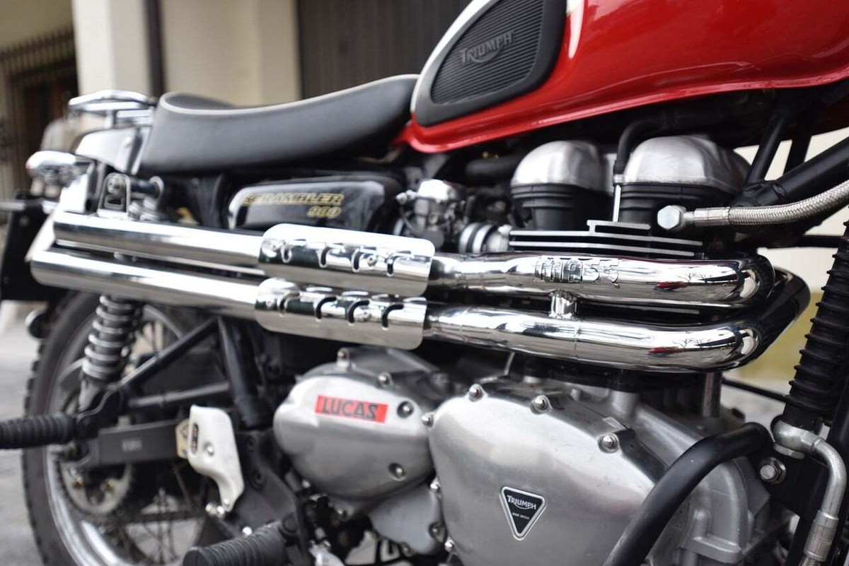 MassMoto Exhaust Full System 2in2 McQueen Polished Triumph