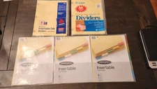 Lot Of 28 Avery & Acco Insetable Tab Dividers, 8.5 x 11 Inches New In Packages