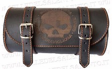 Borsa moto cuoio impuntura arancio 20x10 Portaattrezzi harleydavidson BARILOTTO