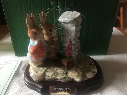 Beswick Beatrix Potter Tableau P3766. 'HIDING FROM THE CAT'.No' 1587 OF 3500 NEW