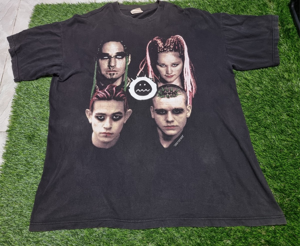 Rare Vintage 90s Coal Chamber Tour Band Promo T Shirt BLUE GRAPE