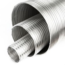 Flexible  Air Ducting Pipe Aluminium Hose Alloy Tube Heat Resist 75-250mm 2.5m