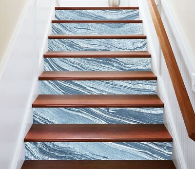 3D Wave Rock ZHU357 Stairs Risers Decoration Photo Mural Vinyl Wallpaper Amy
