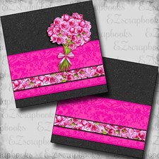 Rose Bouquet NPM - 2 Premade Scrapbook Pages - EZ Layout 5913