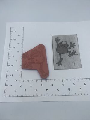 Rubber Stamp Dancing Frog Happy Nature Creatures No Wood Mount Glue On Back