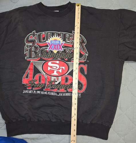 San Francisco 49ers Super Bowl Champions 1995 VTG Sweatshirt Size XL Competitor - Picture 8 of 10