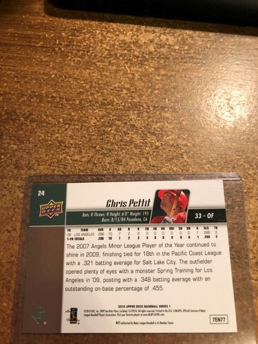 2010 Upper Deck Baseball Star Rookie # 24 Chris Pettit RC - Picture 2 of 4