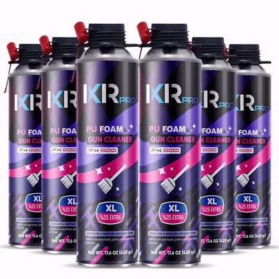 İXIRPRO Foam Gun Cleaner (6 x 9.8 oz. / 277 g)Spray Foam Gun Cleaner, Cured Foam Remover
