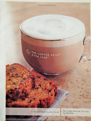 COFFEE BEAN & TEA LEAF  ORIGINAL VTG 2018 ADVERTISEMENT,