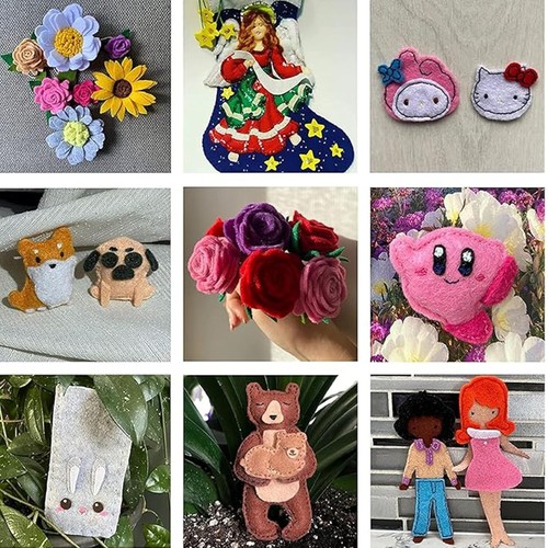 A4 Size Sheet Pack of 20 Bright Multicolor Stiff Felt 1mm Thick Paper for Craft - Picture 107 of 293